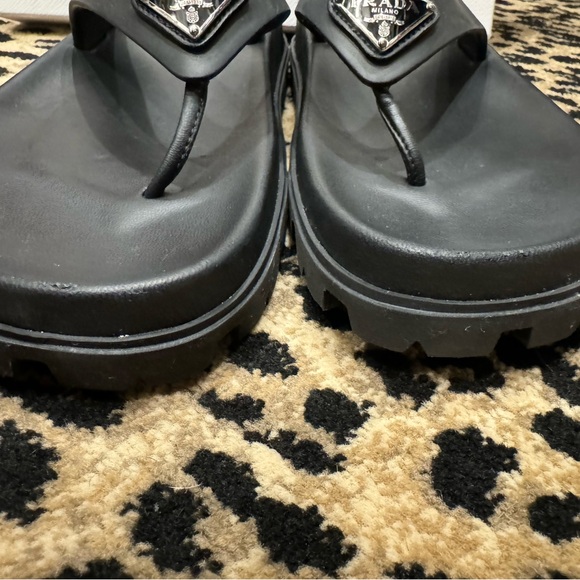 Prada black rubber thong sandals Size 40 (US 10) - Picture 8 of 9